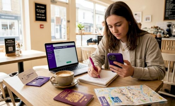 Student planning currency exchange in shared flat