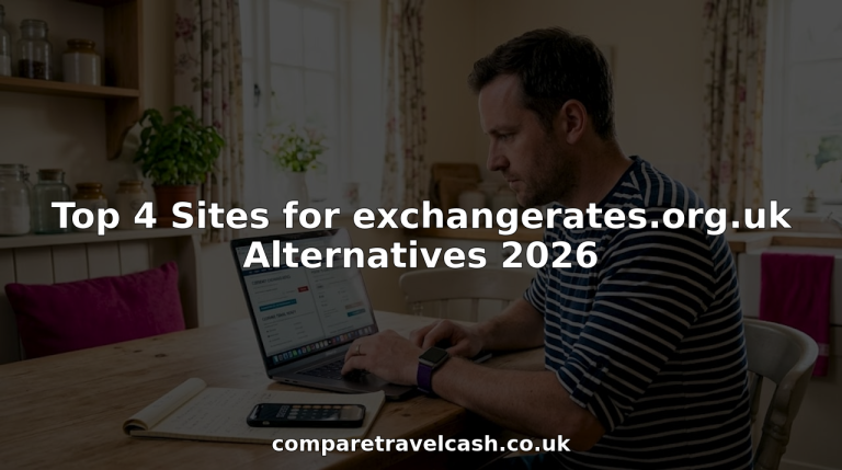 Man comparing exchange rates in home office
