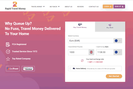 Rapid Travel Money Website